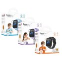 Smartwatch dla dzieci 1,69" 4G GPS z funkcją rozmowy Hoco Y108 fioletowy