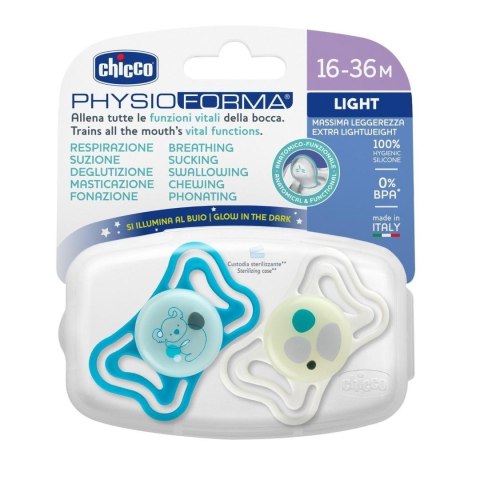 Smoczek PhysioForma Light glow 16-36m 2szt