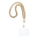 Smycz do telefonu, Zawieszka do telefonu - CHAIN #41 / długość sznura 40cm (20cm w pętli) / na nadgarstek - złoty