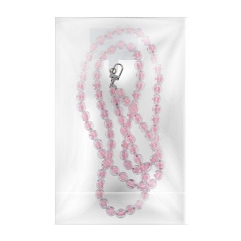 Smycz do telefonu, Zawieszka do telefonu - COLORFUL / długość sznura 120cm (60cm w pętli) / na szyję - różowy