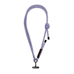 Smycz do telefonu crossbody z regulacją długości Forcell F-Design S10X165 (max 82,5cm w pętli) szaro fioletowa