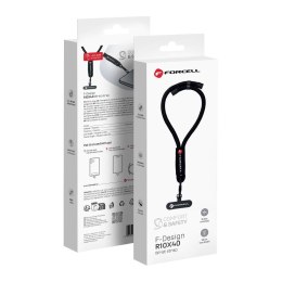 Smycz do telefonu na nadgarstek z regulacją długości Forcell F-Design R10X40 (max 20cm w pętli) czarna