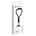 Smycz do telefonu na nadgarstek z regulacją długości Forcell F-Design R10X40 (max 20cm w pętli) czarna