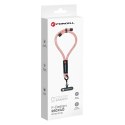 Smycz do telefonu na nadgarstek z regulacją długości Forcell F-Design R10X40 (max 20cm w pętli) różowo biała