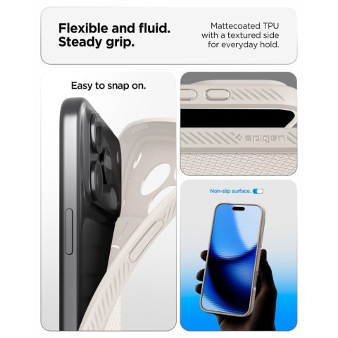 SPIGEN futerał LIQUID AIR do IPHONE 18 Pro / 17 Pro natural titanium