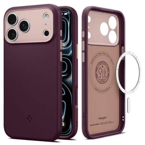 SPIGEN futerał NANO POP MAG kompatybilny z MagSafe do IPHONE 18 Pro /17 Pro burgundy beam