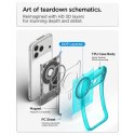 SPIGEN futerał ULTRA HYBRID kompatybliny z MagSafe do IPHONE 18 Pro / 17 Pro c-one bondi blue