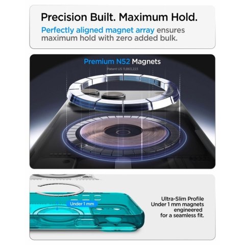 SPIGEN futerał ULTRA HYBRID kompatybliny z MagSafe do IPHONE 18 Pro / 17 Pro c-one bondi blue