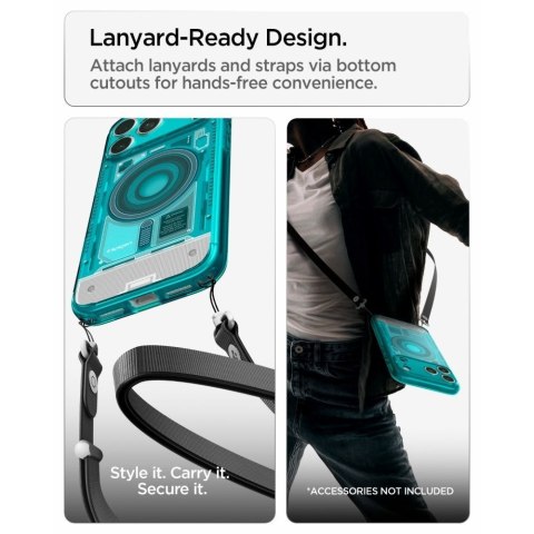 SPIGEN futerał ULTRA HYBRID kompatybliny z MagSafe do IPHONE 18 Pro / 17 Pro c-one bondi blue