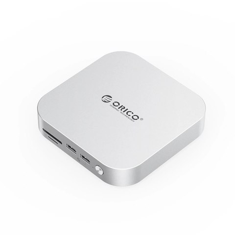 Stacja dokująca Orico MiniLink 9w1 z kieszenią na dysk twardy M.2 SSD - srebrna