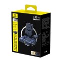 Stacja ładująca Baseus Nomos NH21 6w1 245W bezprzewodowa z dwoma zwijanymi kablami USB-C - czarna