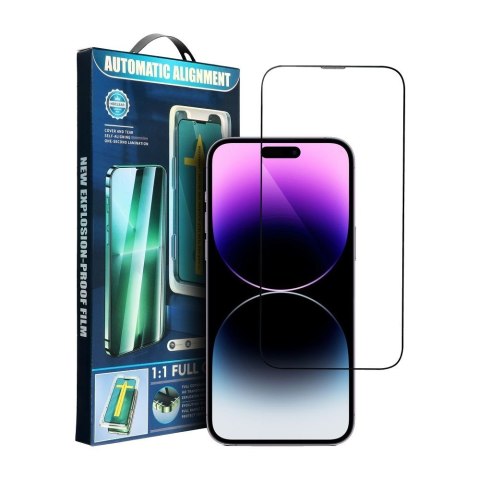 Szklo hartowane 5D Full Glue do iPhone 15 PRO MAX Tempered Glass z aplikatorem czarne