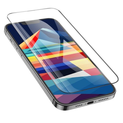 Szkło hartowane 5D do iPhone 15 PLUS / 16 PLUS Hoco HD Guardian shield (SET 10in1) G14 czarne