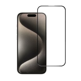 Szkło hartowane 5D Full Glue do iPhone 15 PRO Blue Star czarne