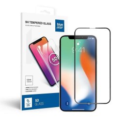 Szkło hartowane 5D Full Glue do iPhone X Blue Star czarne