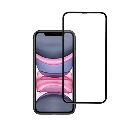 Szkło hartowane 5D Full Glue do iPhone XR / 11 Blue Star czarne