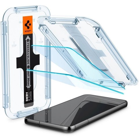Szkło hartowane do Samsung S23 GLAS.TR"EZ FIT" 2-pack Spigen transparentne