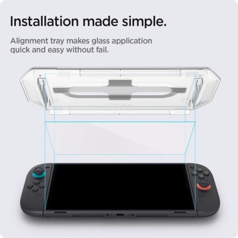 Szkło hartowane Spigen Glas.Tr "EZ FIT" 2-pack na Nintendo Switch 2 - przezroczyste