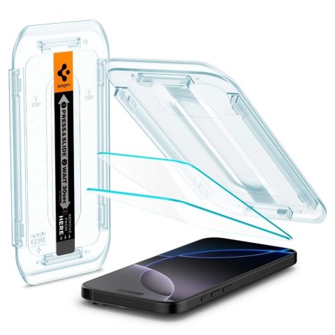 Szkło hartowane Spigen Glas.tR EZ Fit 2-Pack na iPhone 18 Pro / 17 Pro / 17 / 16 Pro