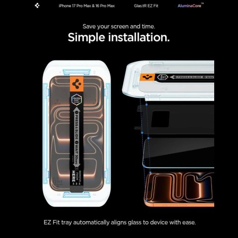 Szkło hartowane Spigen Glas.tR EZ Fit 2-Pack na iPhone 18 Pro Max / 17 Pro Max / 16 Pro Max