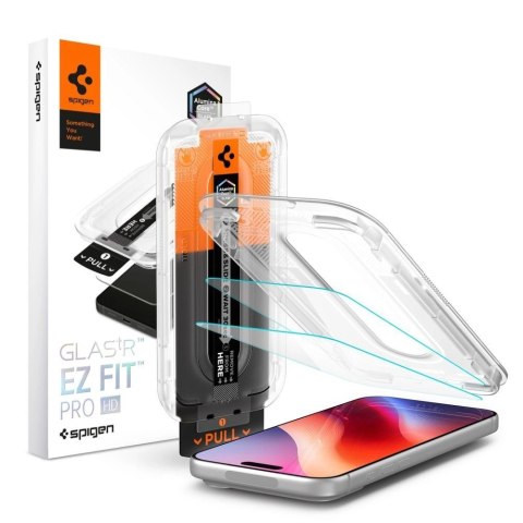 Szkło hartowane Spigen Glas.tR EZ Fit Pro HD AC 2-Pack na iPhone 18 Pro / 17 Pro / 17 / 16 Pro