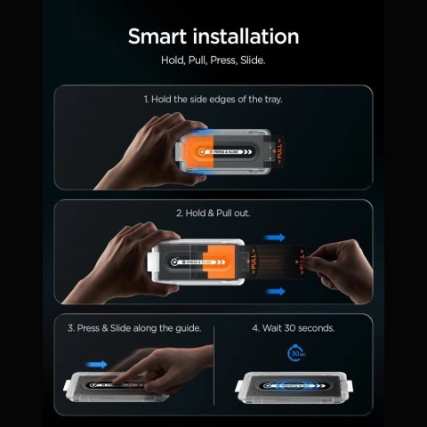 Szkło hartowane Spigen Glas.tR EZ Fit Pro HD AC 2-Pack prywatyzujące na iPhone 18 Pro