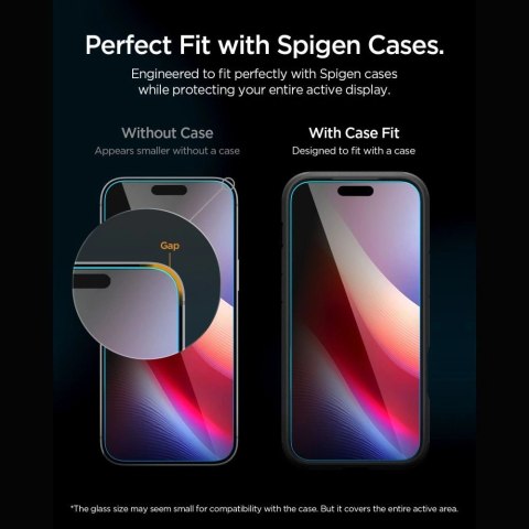 Szkło hartowane Spigen Glas.tR EZ Fit Pro HD AC Privacy 2-Pack prywatyzujące na iPhone 18 Pro Max