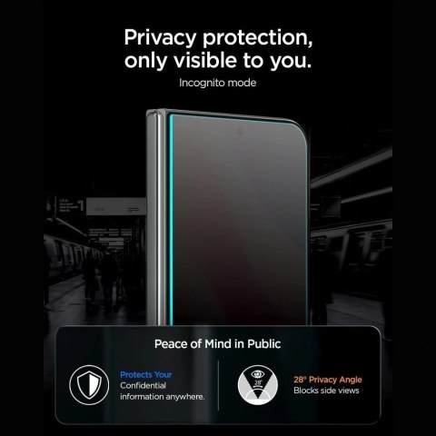 Szkło hartowane Spigen Glas.tR EZ Fit Pro HD AC prywatyzujące na iPhone Duo