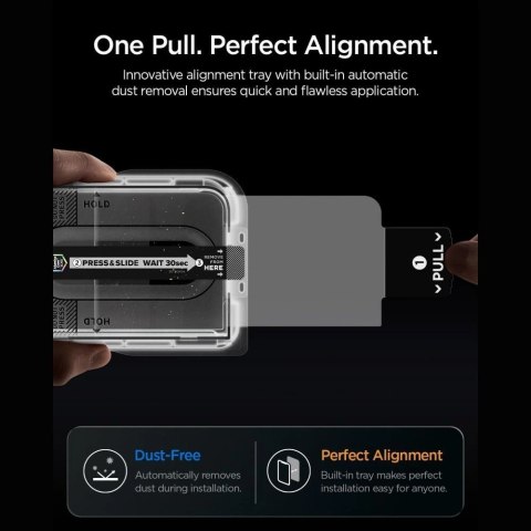 Szkło hartowane Spigen Glas.tR EZ Fit Pro HD AC prywatyzujące na iPhone Duo
