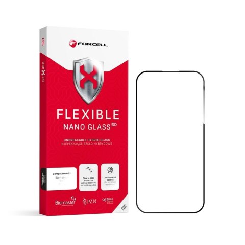 Szkło hybrydowe 5D do iPhone 17 PRO MAX / 18 PRO MAX Forcell Flexible czarne