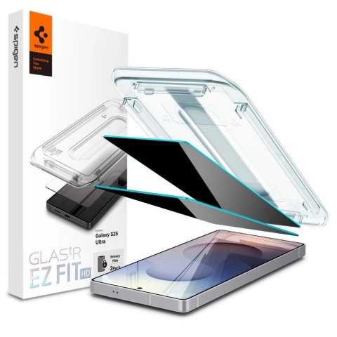 Szkło prywatyzujące Spigen Glas.TR "Ez Fit" Privacy 2-pack na Samsung Galaxy S25 Ultra