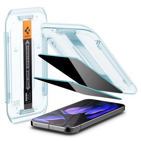 Szkło prywatyzujące Spigen Glas.TR "Ez Fit" Privacy HD 2-pack na Google Pixel 9 / 9 Pro