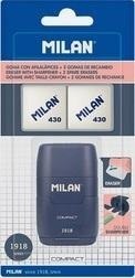 Temperówko-gumka Compact granatowa + 2 gumki MILAN