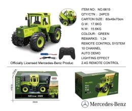 Traktor Zielony 1:24 z Pilotem Mercedes Benz