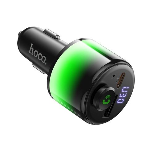 Transmiter samochodowy bluetooth Hoco 2 x USB A + USB C QC3.0 PD 42W E166 czarny