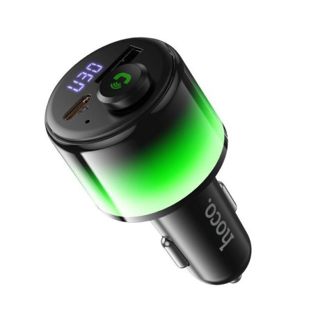 Transmiter samochodowy bluetooth Hoco 2 x USB A + USB C QC3.0 PD 42W E166 czarny