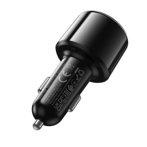 Transmiter samochodowy bluetooth Hoco 2 x USB A + USB C QC3.0 PD 42W E166 czarny