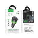 Transmiter samochodowy bluetooth Hoco 2 x USB A + USB C QC3.0 PD 42W E166 czarny