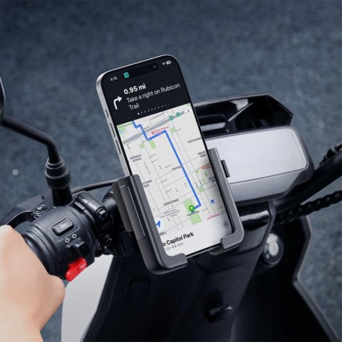 Uchwyt na telefon Baseus GoTrip na rower, hulajnogę, skuter - czarny