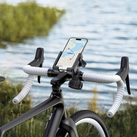Uchwyt na telefon Baseus GoTrip na rower, hulajnogę, skuter - czarny