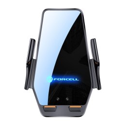 Uchwyt na telefon do samochodu indukcyjny Forcell F-Grip HS6 15W do szyby / kratki czarny