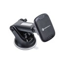 Uchwyt na telefon do samochodu magnetyczny Forcell F-Grip Carbon H-CT327 do szyby / deski czarny