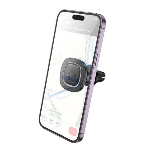 Uchwyt na telefon do samochodu magnetyczny Hoco do kratki H72 czarno szary