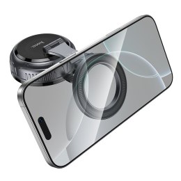 Uchwyt na telefon do samochodu magnetyczny Hoco z regulowaną przyssawką H92 czarno szary