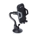 Uchwyt na telefon do samochodu uniwersalny Forcell F-Grip Carbon Bracket ramię 17cm do szyby czarny