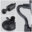 Uchwyt na telefon do samochodu uniwersalny Forcell F-Grip Carbon Bracket ramię 17cm do szyby czarny