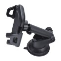 Uchwyt na telefon do samochodu uniwersalny Forcell F-Grip Carbon Bracket ramię regulowane do szyby / kokpitu czarny