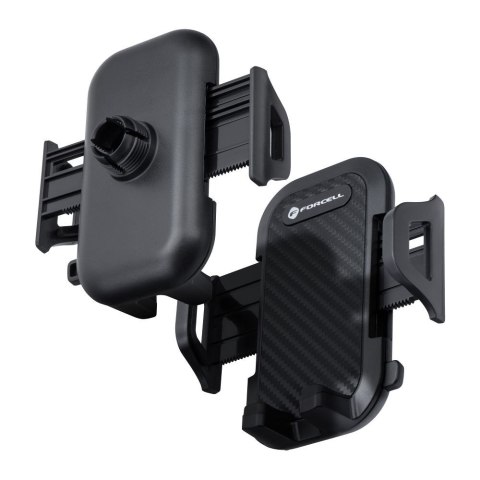 Uchwyt na telefon do samochodu uniwersalny Forcell F-Grip Carbon Bracket ramię regulowane do szyby / kokpitu czarny