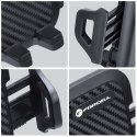 Uchwyt na telefon do samochodu uniwersalny Forcell F-Grip Carbon Bracket ramię regulowane do szyby / kokpitu czarny