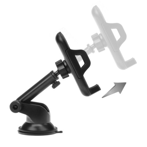 Uchwyt na telefon do samochodu uniwersalny Forcell F-Grip Carbon Bracket ramię regulowane do szyby / kokpitu czarny